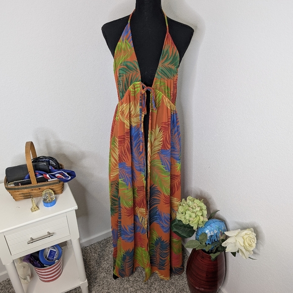 NWT Cupshe Neon Island Tropical Cover-Up Kimono - Picture 7 of 13